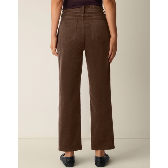 Eileen Fisher Organic Cotton Stretch Corduroy Straight Pants Large - Picture 3 of 14